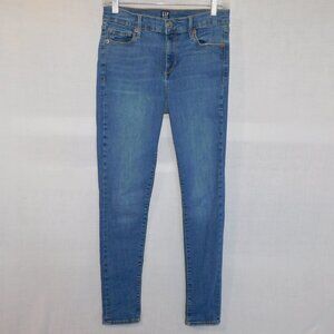 GAP Denim SCULPT True Skinny Blue Jeans Mid Rise Medium Wash Womens 27  REG